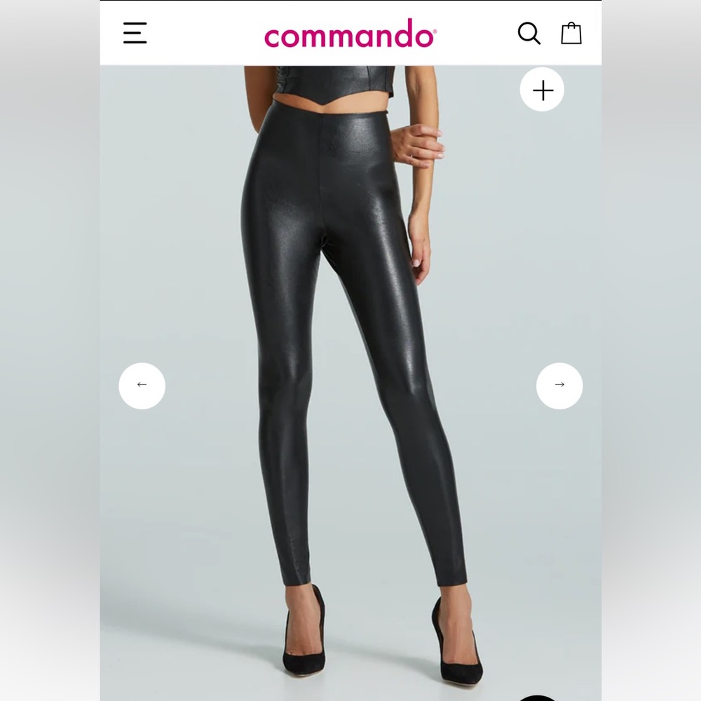 BNWT Commando Women's Faux Leather Legging size small